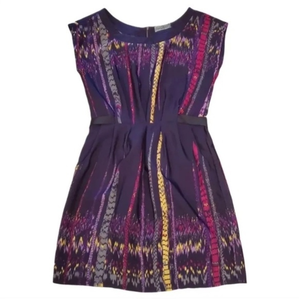 Fishbowl purple abstract ribbon dress with pockets size small